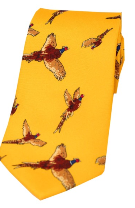 Soprano Flying Pheasant Country Silk Tie.