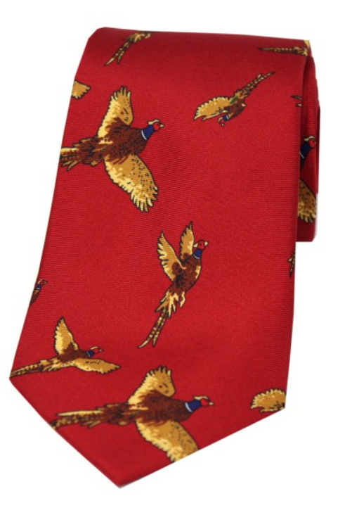 Soprano Flying Pheasant Country Silk Tie.