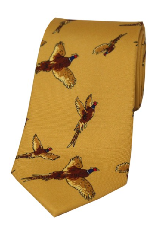 Soprano Flying Pheasant Country Silk Tie.