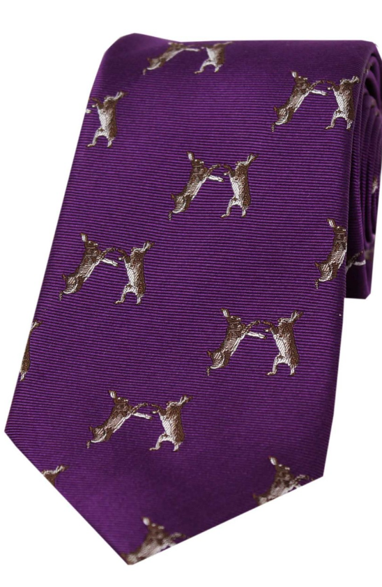 Soprano Boxing Hares Country Silk Tie