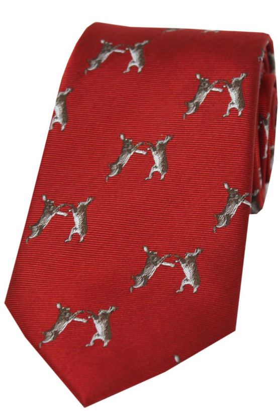 Soprano Boxing Hares Country Silk Tie