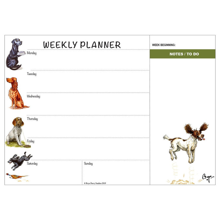 CLEARANCE - Bryn Parry weekly planner - Working Dog