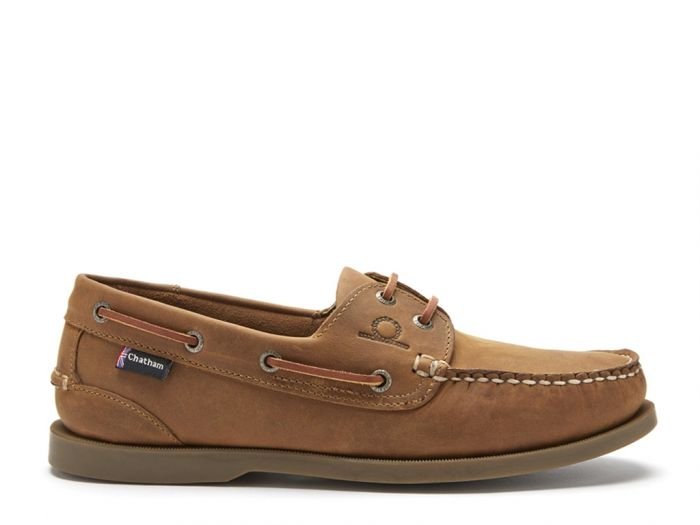 CLEARANCE - Chatham Deck II G2 Premium Leather Boat Shoes-Mens-Walnut