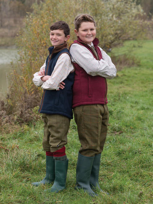 CLEARANCE - Aylsham Children's Fleece Waistcoat In DARK NAVY