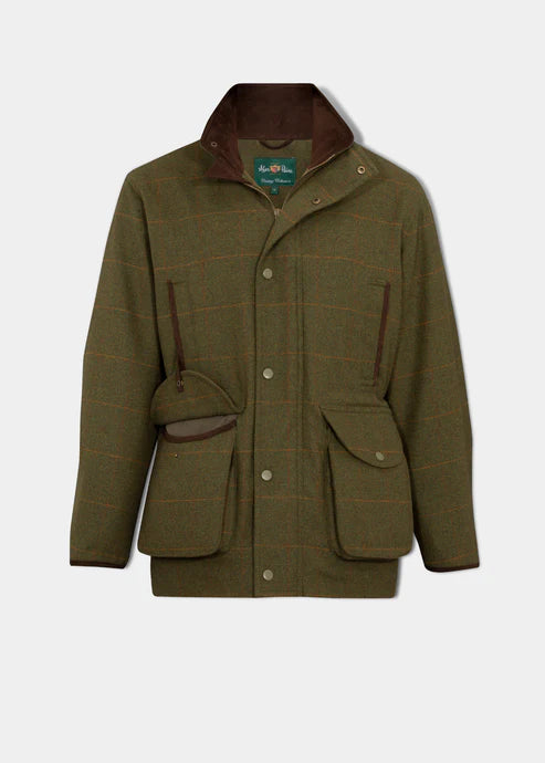 CLEARANCE-Alan Paine Combrook waterproof tweed coat-3XL MAPLE