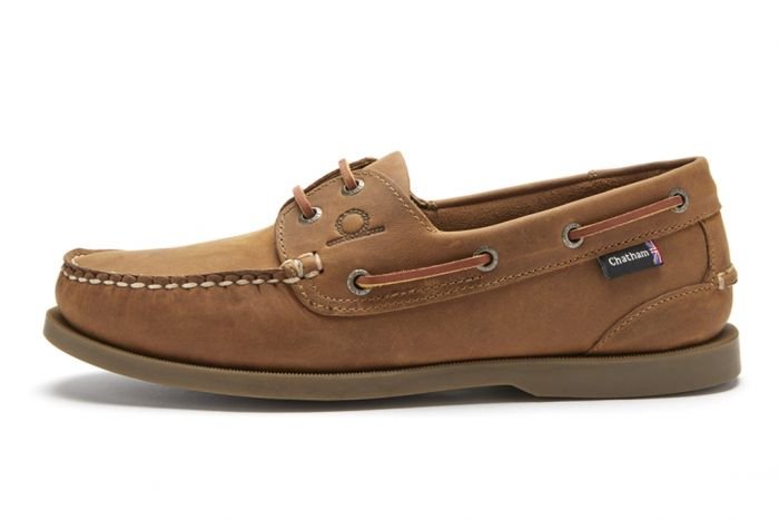 CLEARANCE - Chatham Deck II G2 Premium Leather Boat Shoes-Mens-Walnut