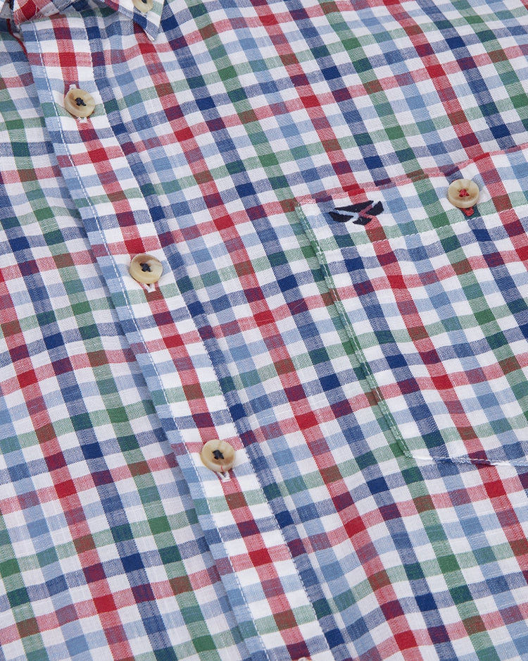 Hoggs Of Fife Aberdour Short Sleeve Checked Shirt.