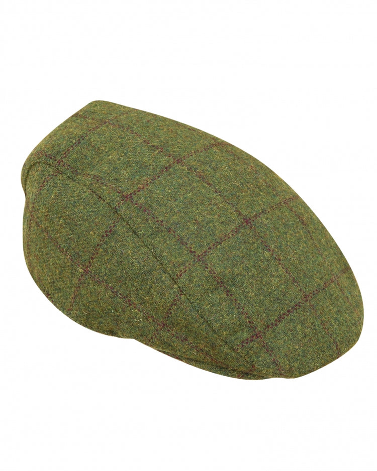 Hoggs Of Fife Windowpane Waterproof Tweed Cap.