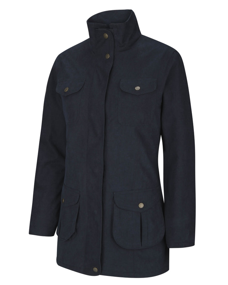 Hoggs Of Fife Struther Ladies Field Coat. Navy