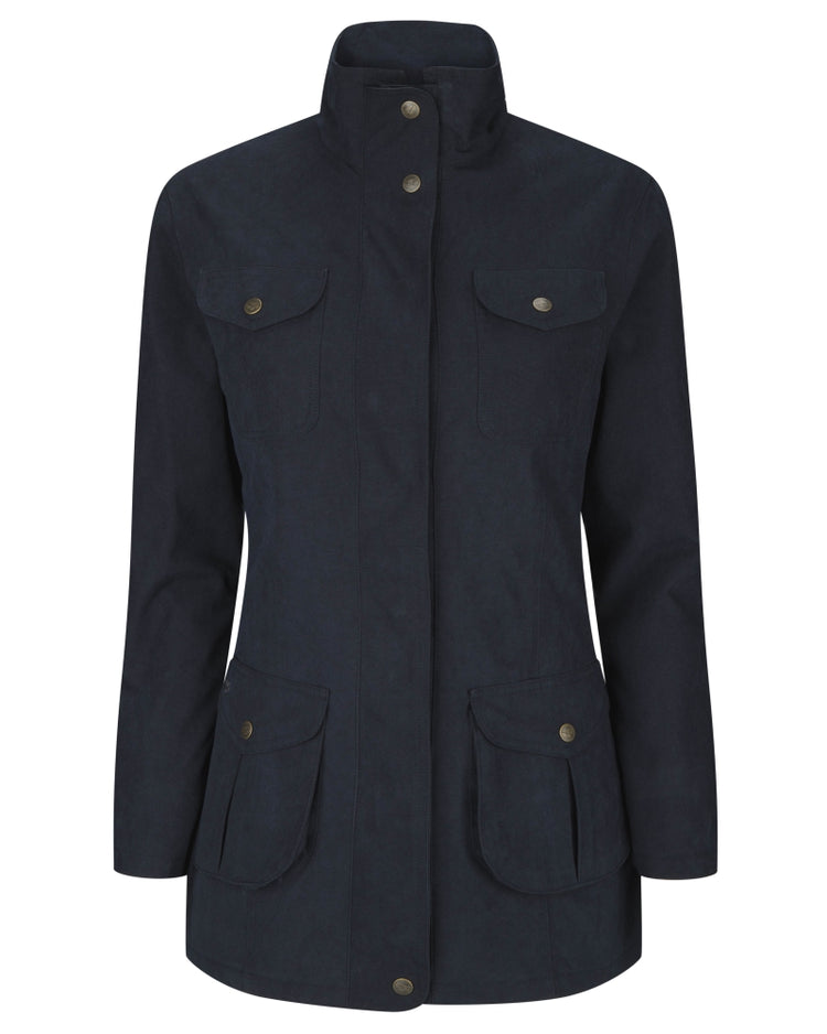 Hoggs Of Fife Struther Ladies Field Coat. Navy