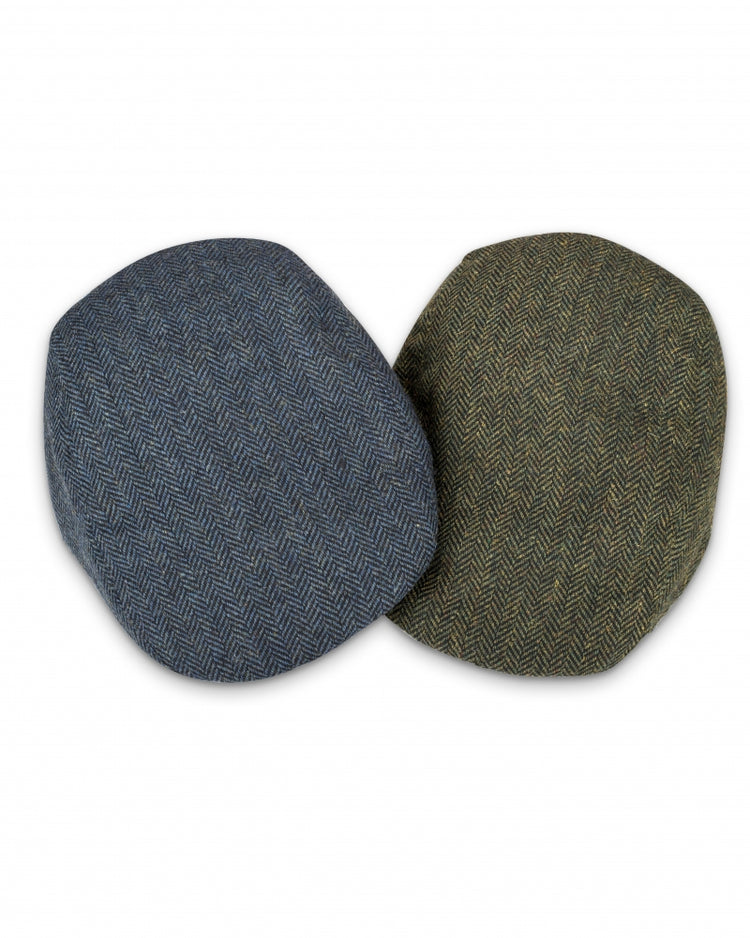 Hoggs Of Fife Herringbone Waterproof Tweed Cap.