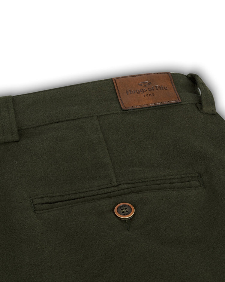 Hoggs of Fife Monarch ll  Moleskin Trousers-Dark Olive.