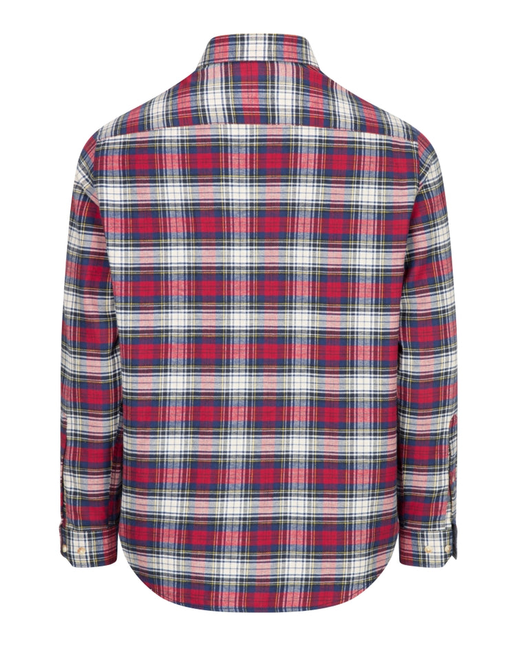 Hoggs Pitscottie Flannel Shirt Red Tartan Check.