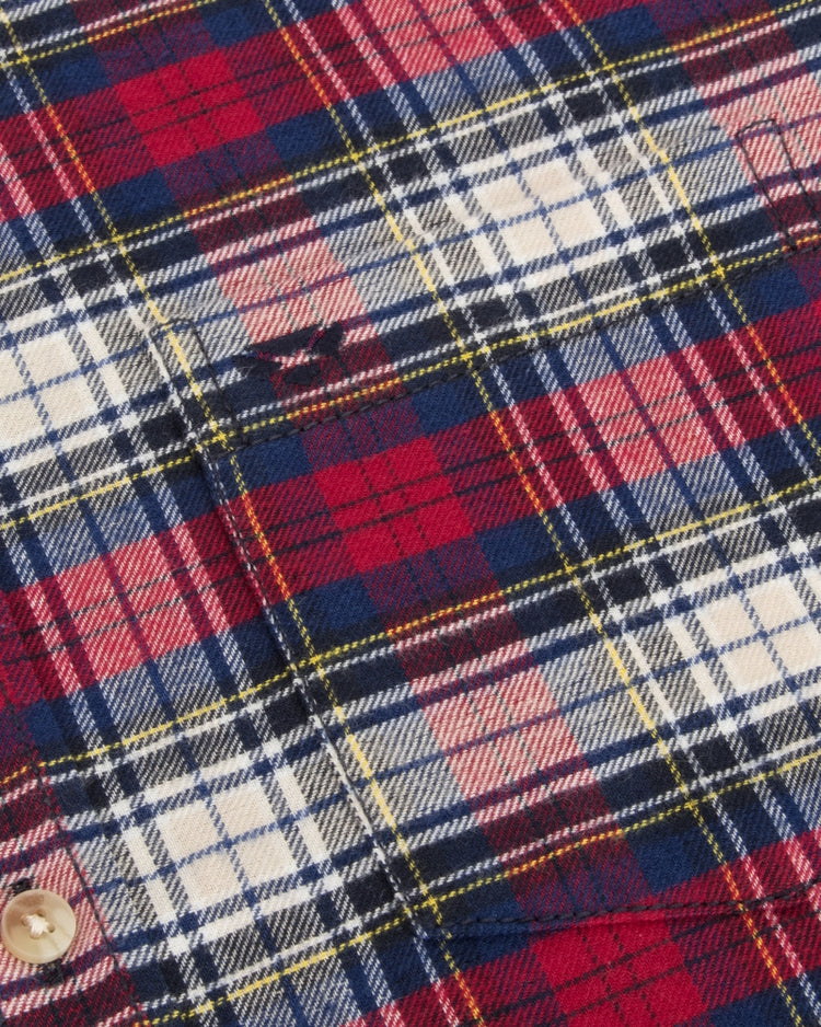 Hoggs Pitscottie Flannel Shirt Red Tartan Check.