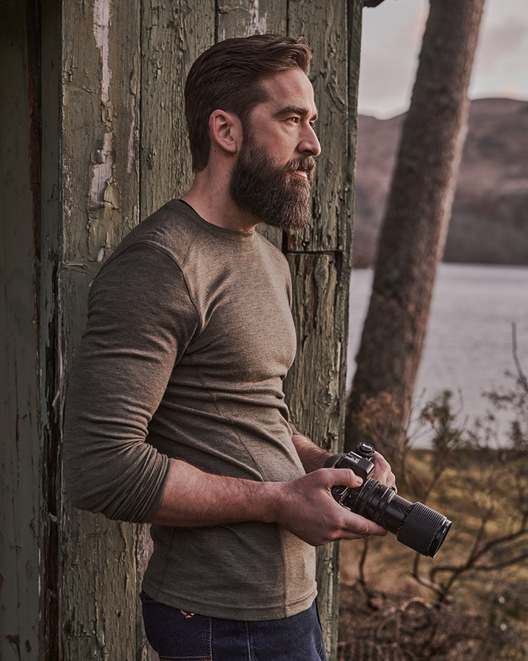 CLEARANCE - Hoggs Of Fife 100% Merino Wool Long Sleeve Base Layer.