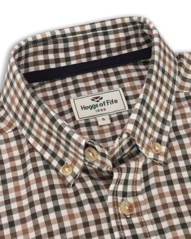 Hoggs Garvock Cotton Twill Herringbone Check Shirt