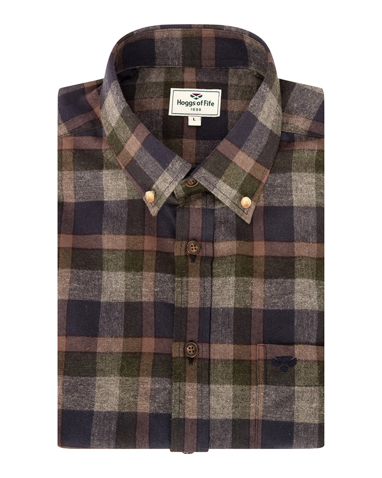 Hoggs Kirkwall Brushed Flannel Check Shirt.