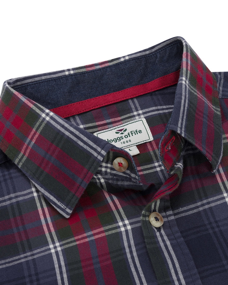 Hoggs Of Fife Taransay Plaid Twill Shirt.