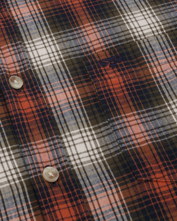 Hoggs Of Fife Tiree Herringbone Check Shirt.