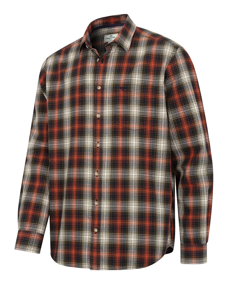 Hoggs Of Fife Tiree Herringbone Check Shirt.