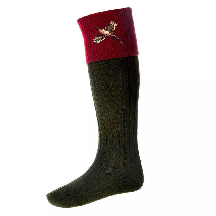 House of Cheviot Junior Lomond Socks with Pheasant