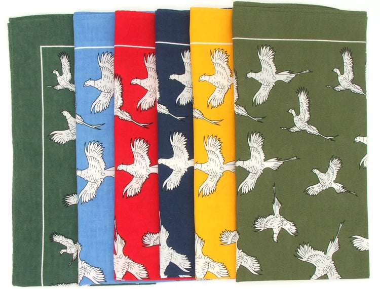 Cotton Pheasant Handkerchief